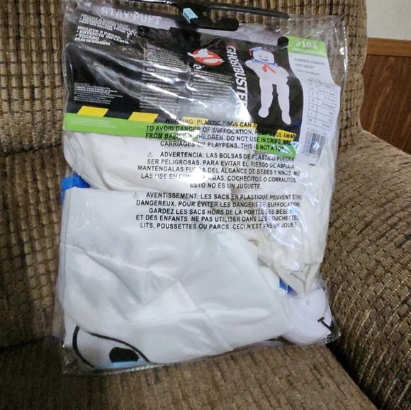 Ghostbusters Marshmallow Man Inflatable Kids Costume 8-10yrs Halloween Stay Puft - Picture 2 of 4